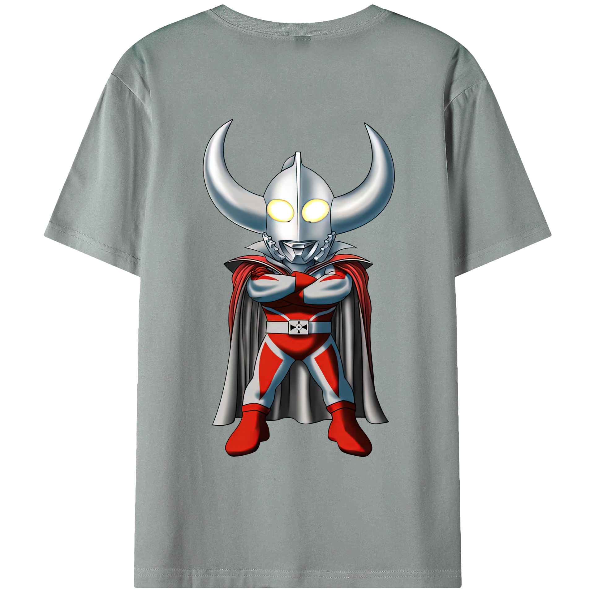 （画像用） ウルトラマン Ultraman 綿100％ メンズ半袖Tシャツ（バックプリント） 通気性